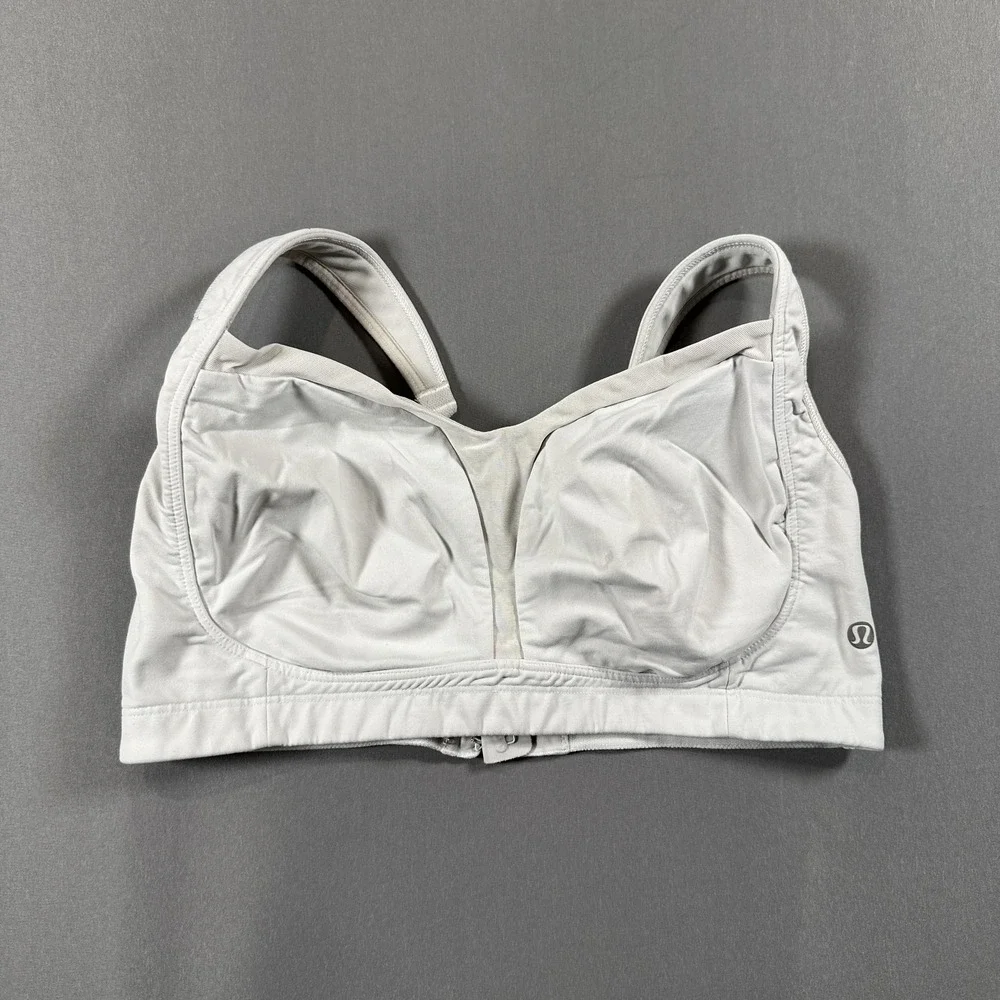 Lululemon Sports Bra Womens 36E White Unpadded Yoga Athletic